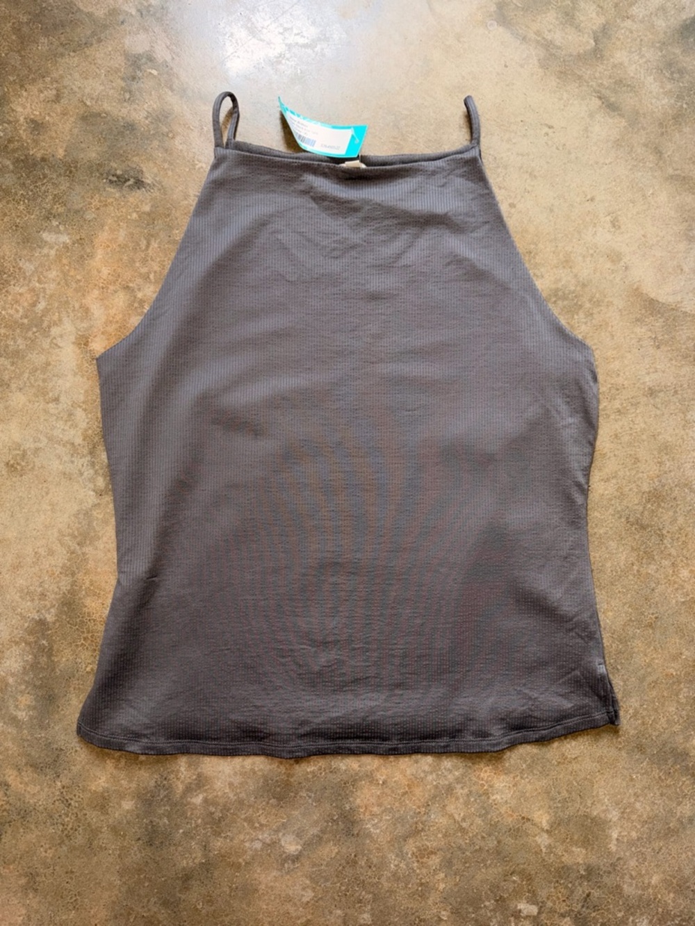 nine britton charcoal gray high-neck camisole
